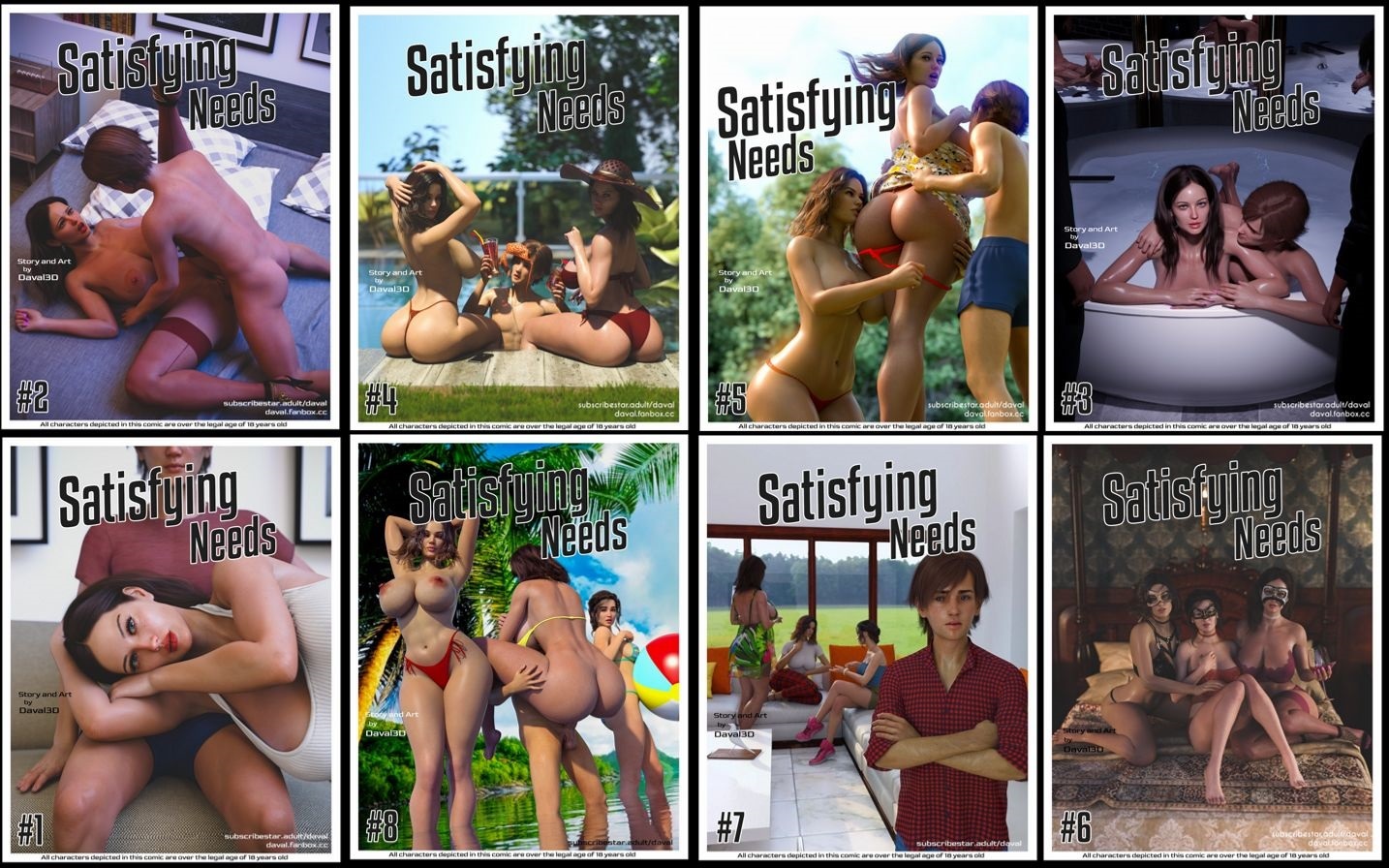 Download: Satisfying needs Part 1-8 by Developer/Publisher: Daval3D.