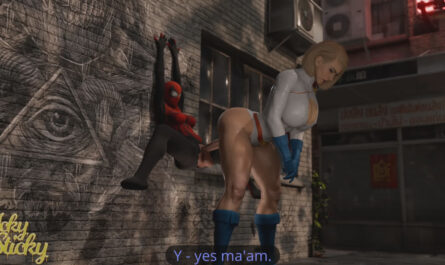 Power Girl Teasing Spidey [Icky Sticky]