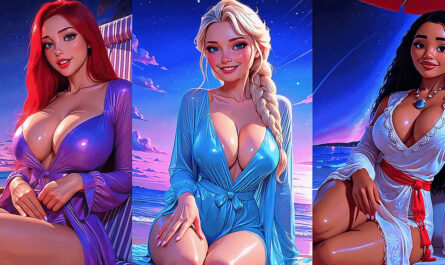 Disney Princesses Beach Party - 26 MINUTES EXCLUSIVE VID [Velvet Muses AI]